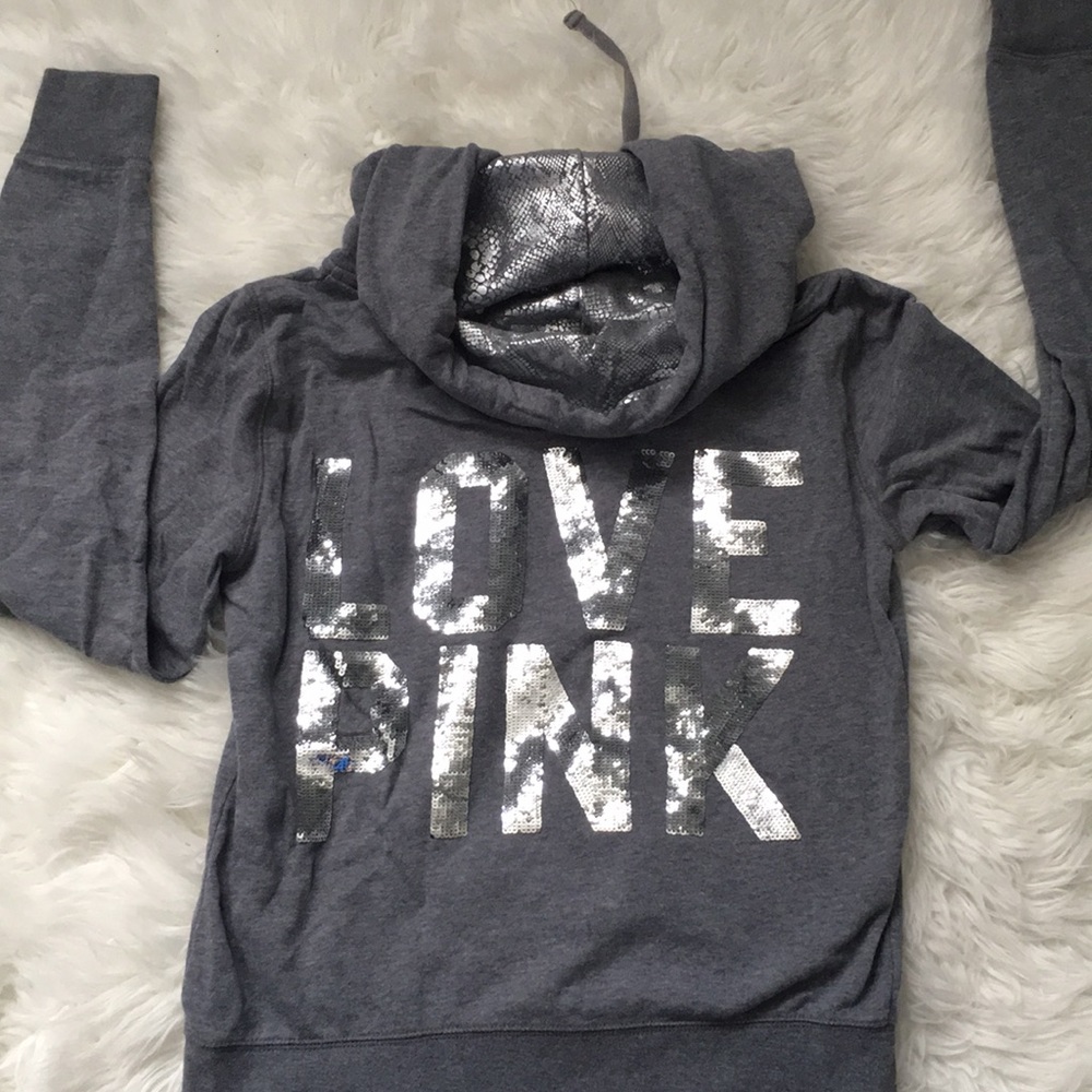 Victoria’s Secret PINK sequin zip up hoodie
